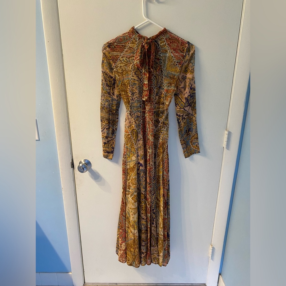 Zimmermann Luminosity Panelled Midi Dress Size AU 0P/US 2 - Picture 8 of 13
